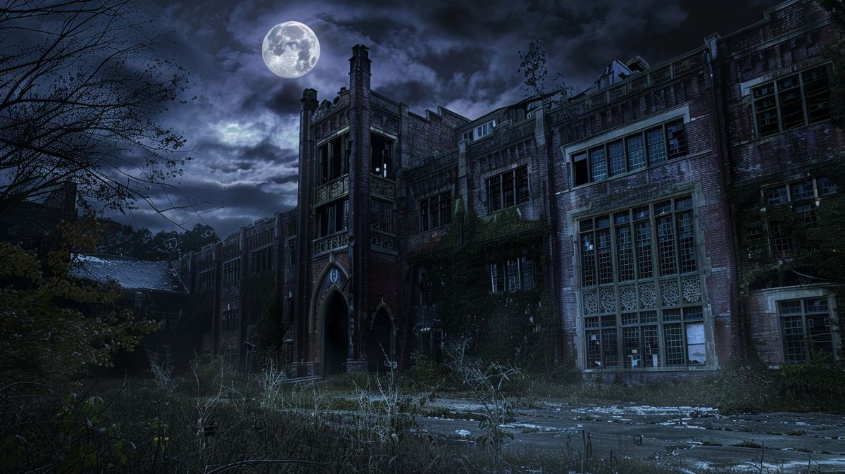 Gruselige Szene im Waverly Hills Sanatorium Horror mit verlassenen Fluren und düsterer Atmosphäre