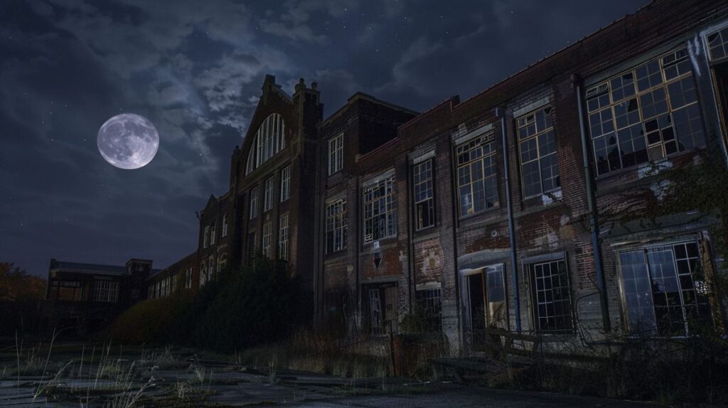 Gruselige Szene im Waverly Hills Sanatorium Horror mit verlassenen Fluren und geisterhafter Atmosphäre