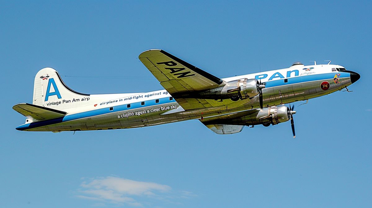 Pan Am Flug 914 Flugzeug auf einer Landebahn mit Passagieren beim Einsteigen