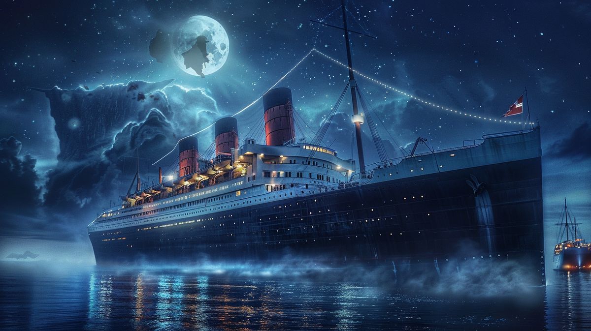 Geistererscheinung auf der Queen Mary, berühmtes Spukschiff, bei Nacht