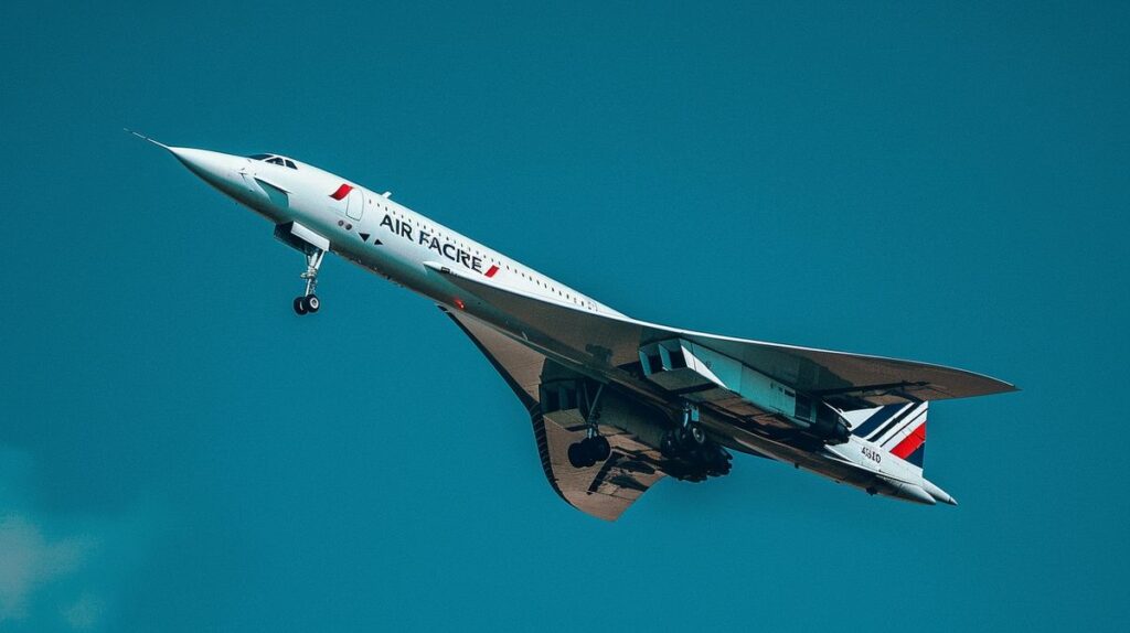 Air-France-Flug 4590 abstürzend, dramatische Rauchwolken im Himmel